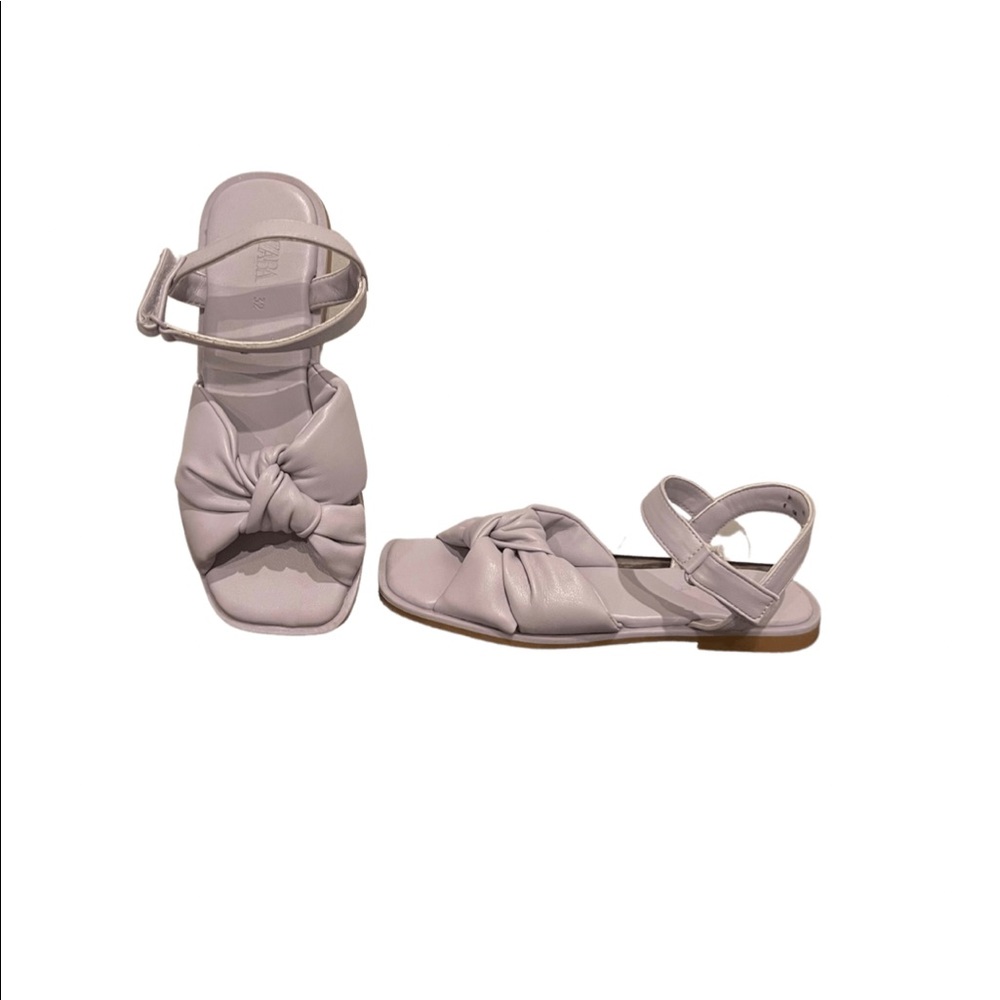 Zara Kids Lilac Open Toe Strap Sandals - Size 32/1 (Like New!)